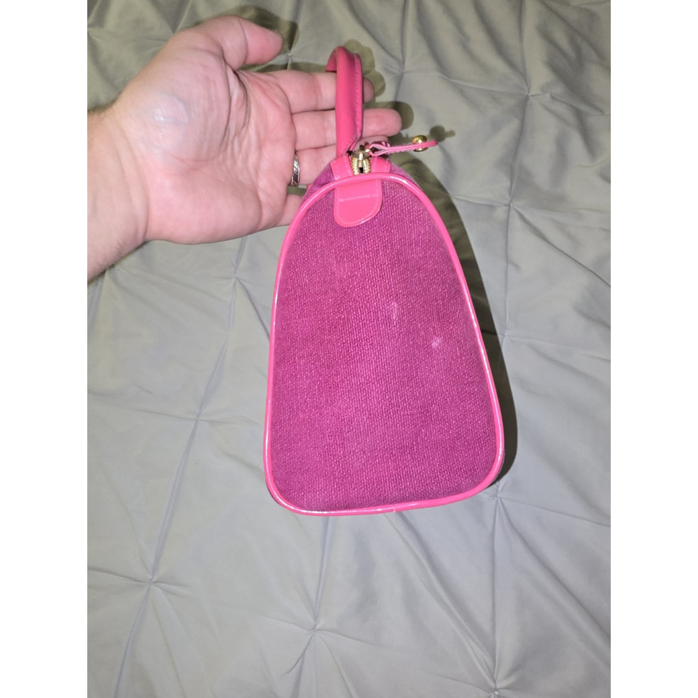 Victoria's Secret Love magenta faux suede velvet cosmetic bag - Picture 3 of 4